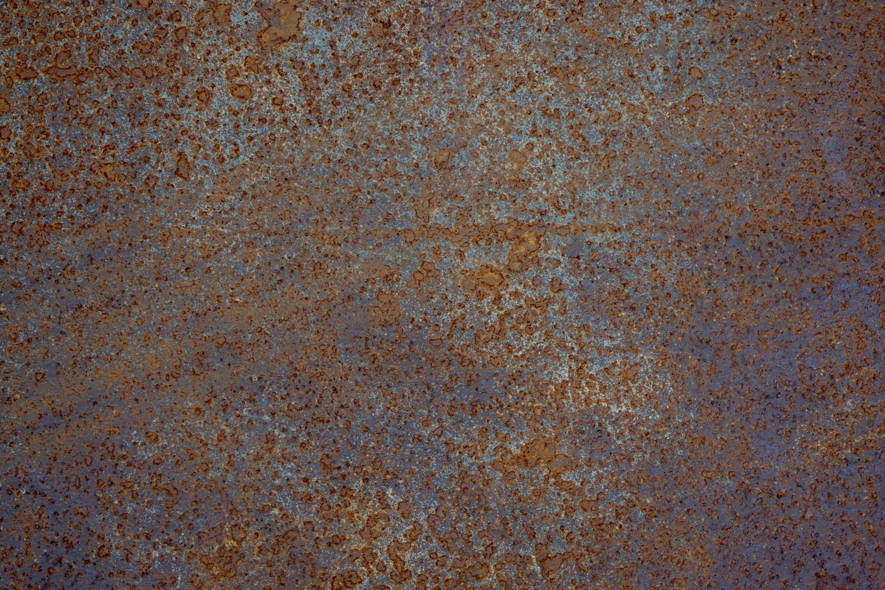 Roststruktur auf einer Metalloberfläche in Detailansicht